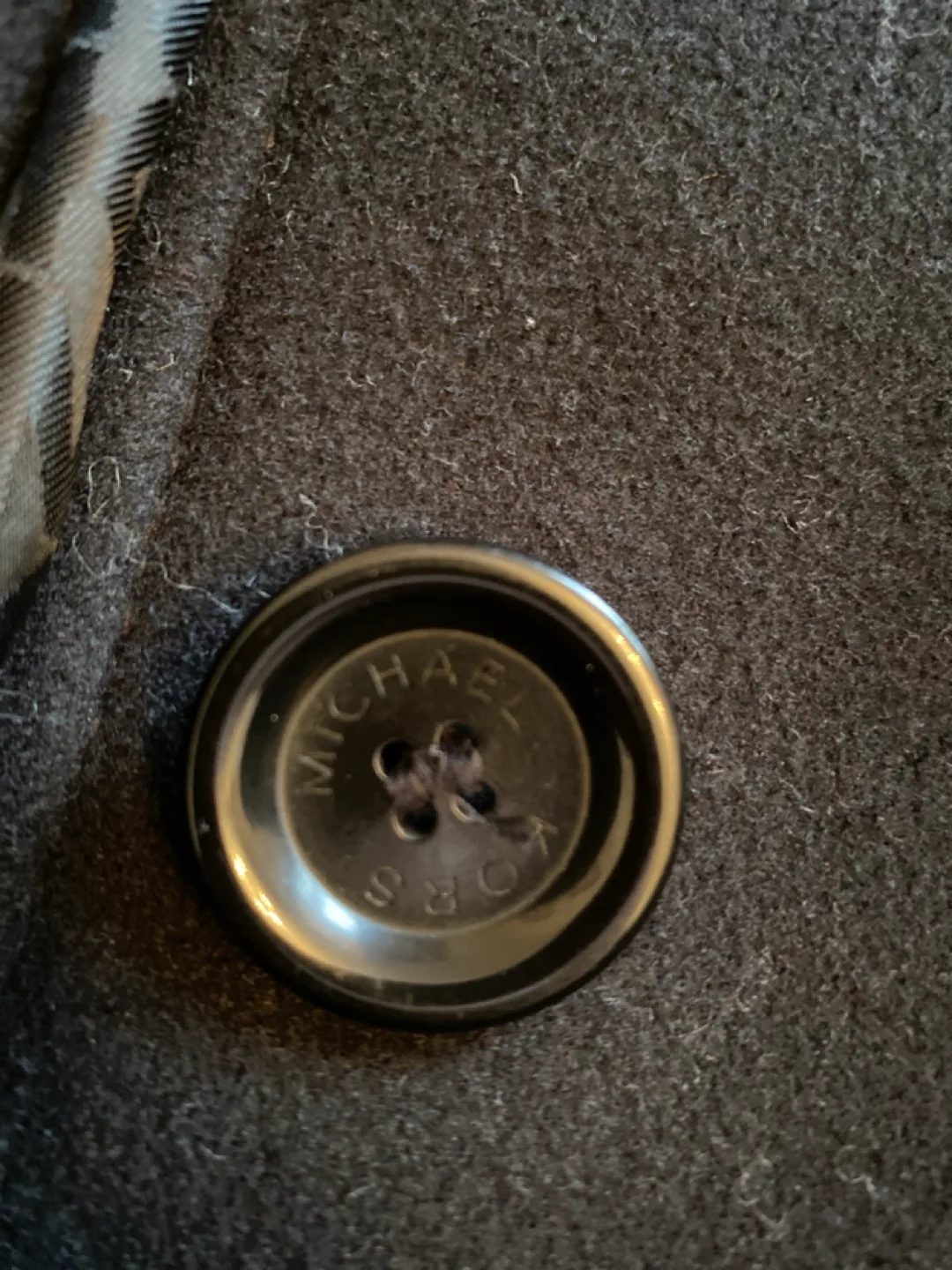 Michael Kors Black Wool Coat with Fox Fur Collar image indicator(7)