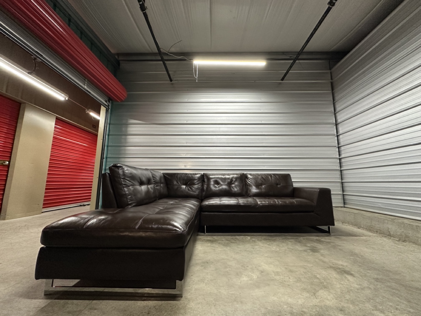 Genuine Brown Leather Sectional (FREE DELIVERY) - photo 2