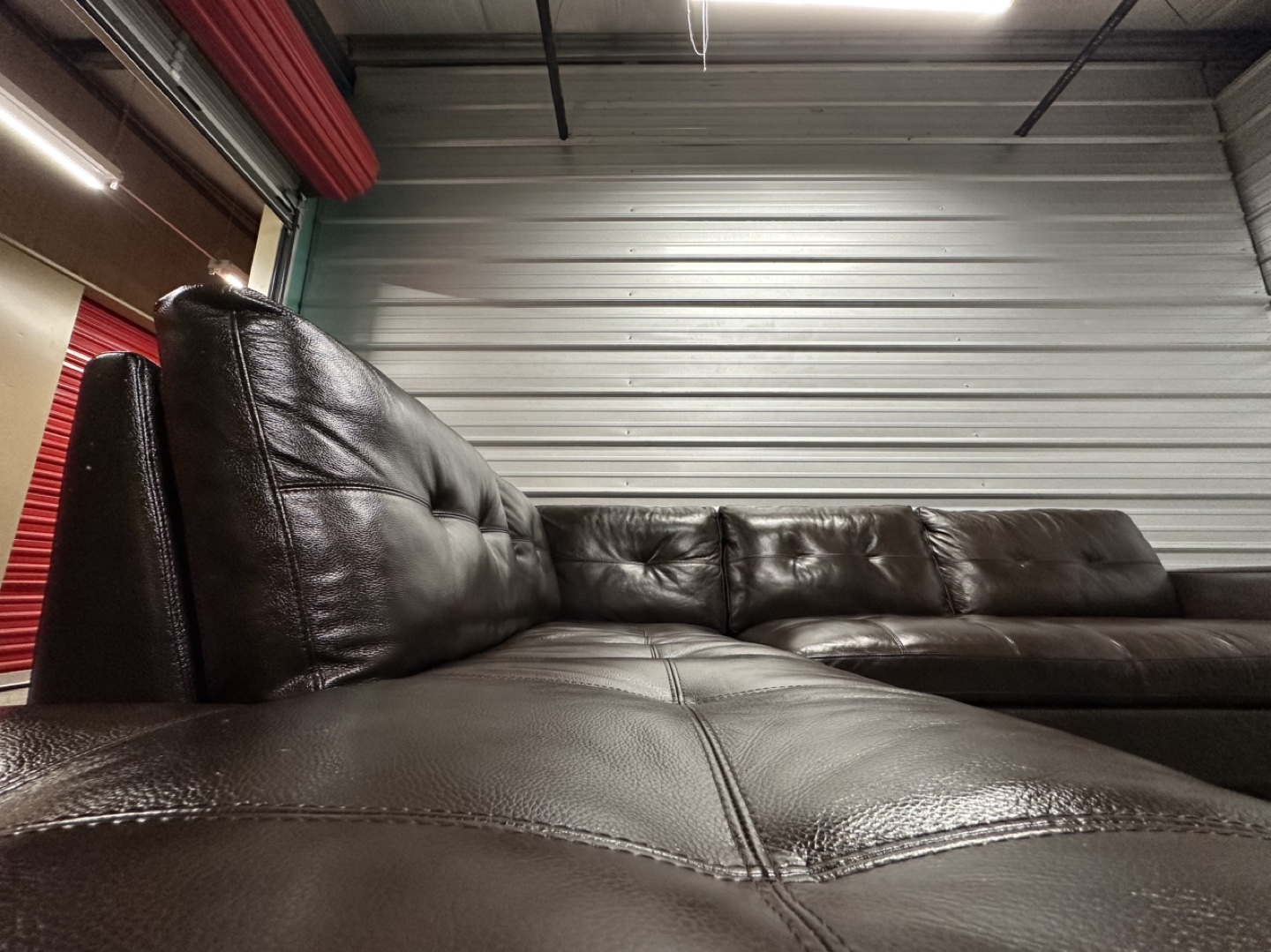 Genuine Brown Leather Sectional (FREE DELIVERY) - photo 3