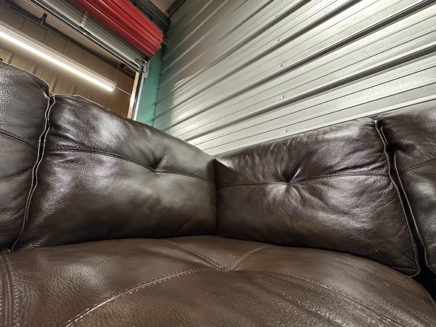 Genuine Brown Leather Sectional (FREE DELIVERY) - photo 5