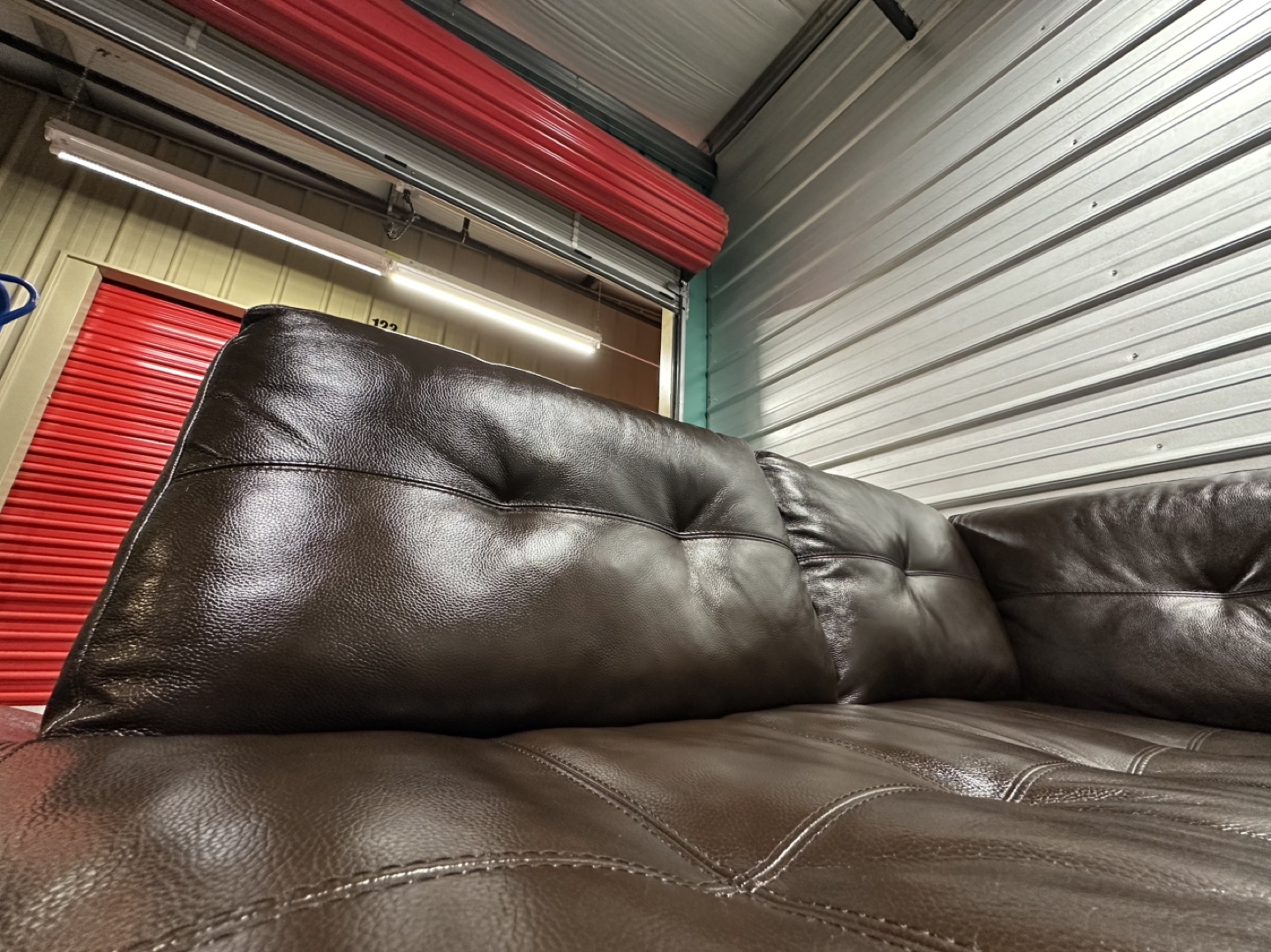 Genuine Brown Leather Sectional (FREE DELIVERY) - photo 4