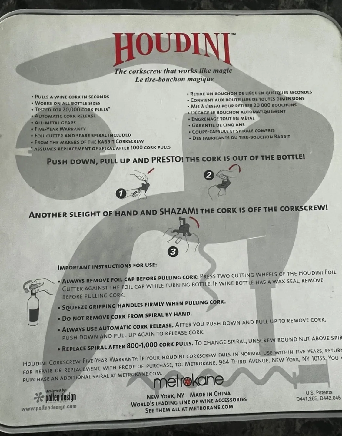 New Houdini Lever Corkscrew image indicator(2)