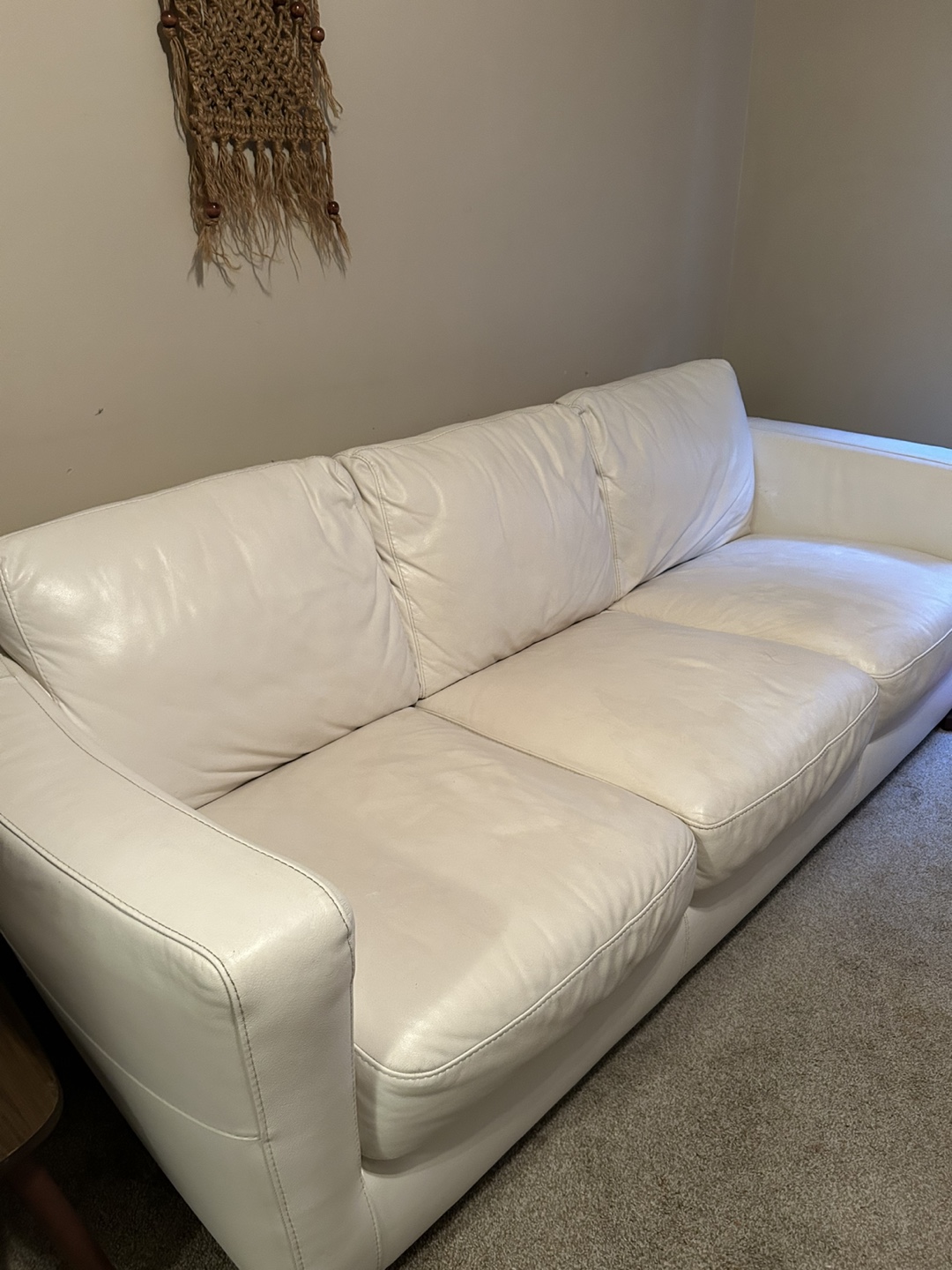 White Leather Sofa in very good condition