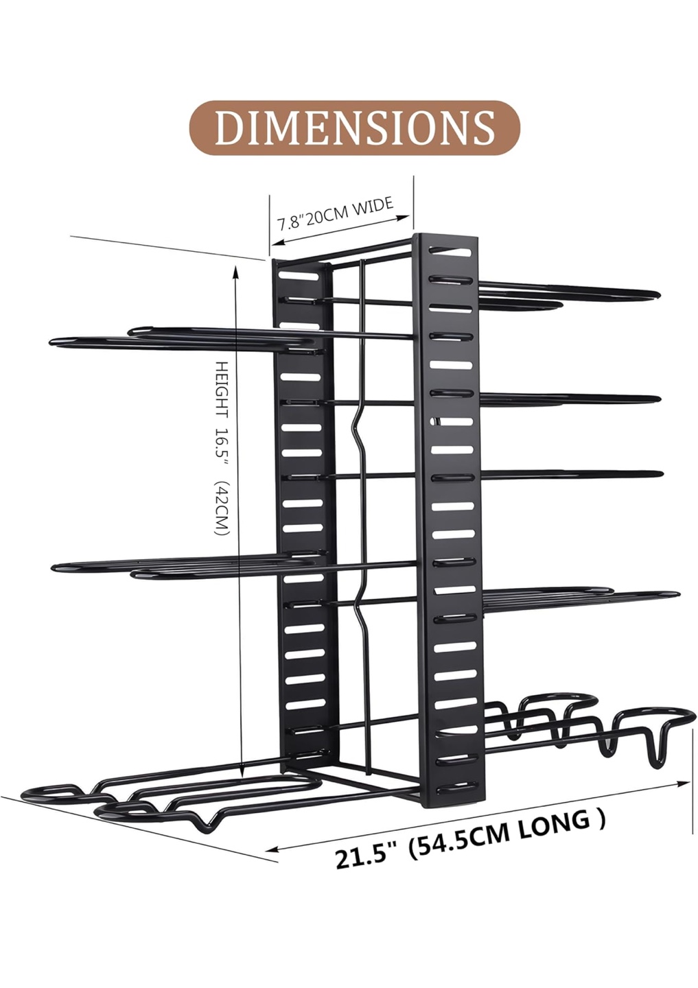 Pot and Pan Organizer Rack - photo 3