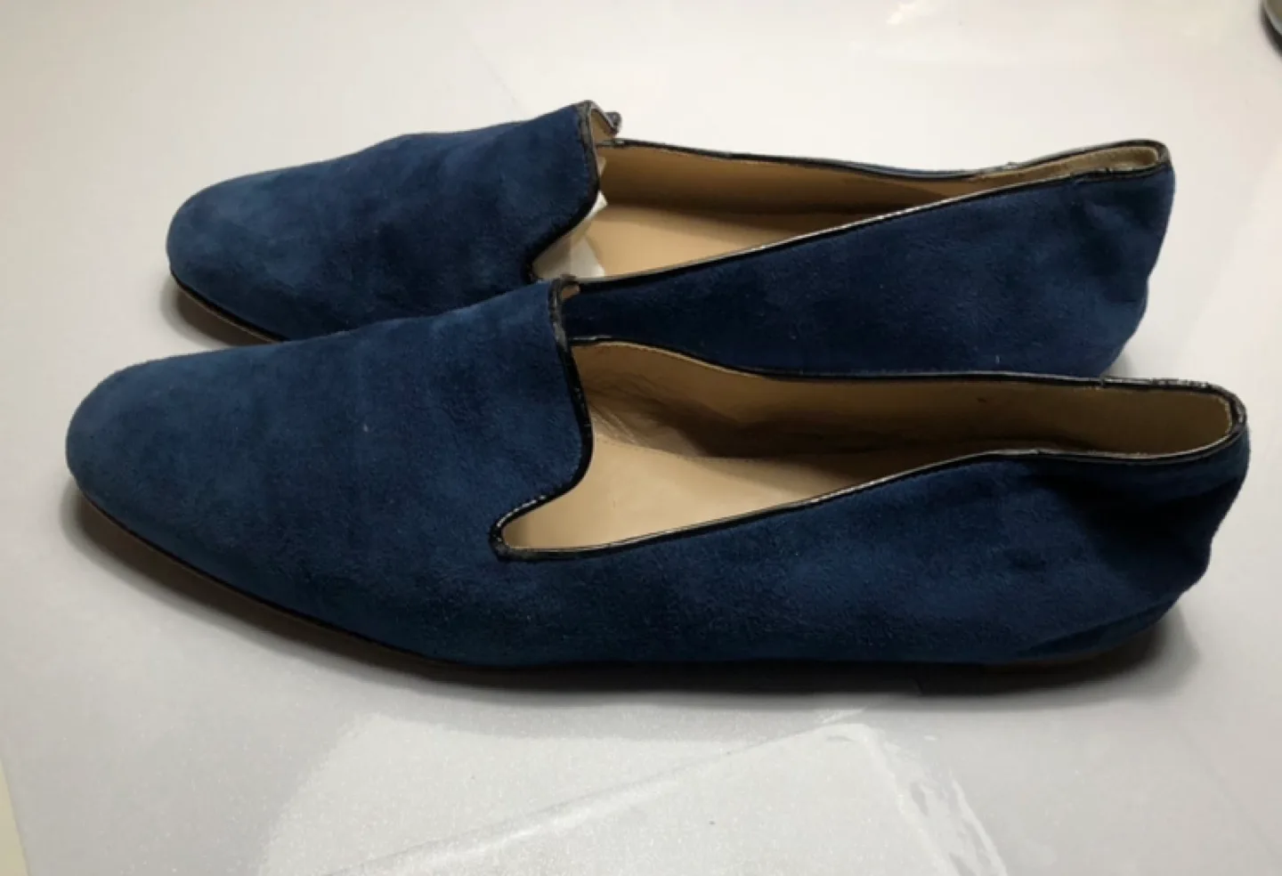 J.Crew Cora Navy Suede Loafers image indicator(2)