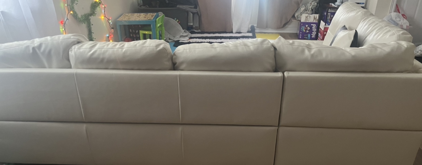 White Sectional Sofa - photo 2