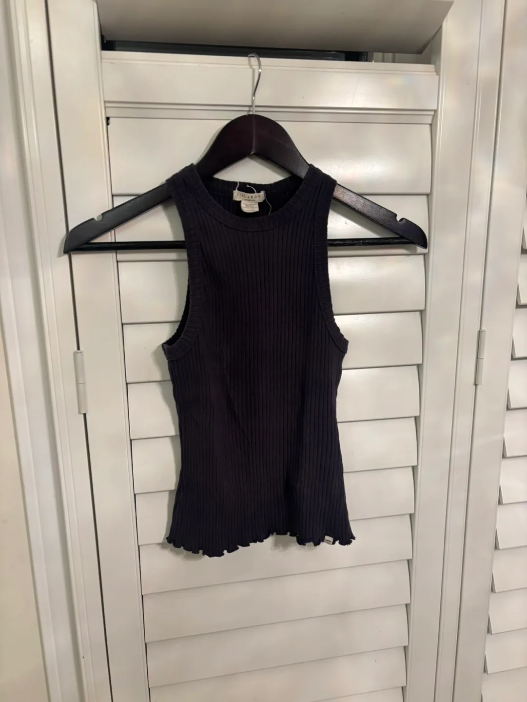 Billa Bong Black Ribbed Tank Top thumbnail