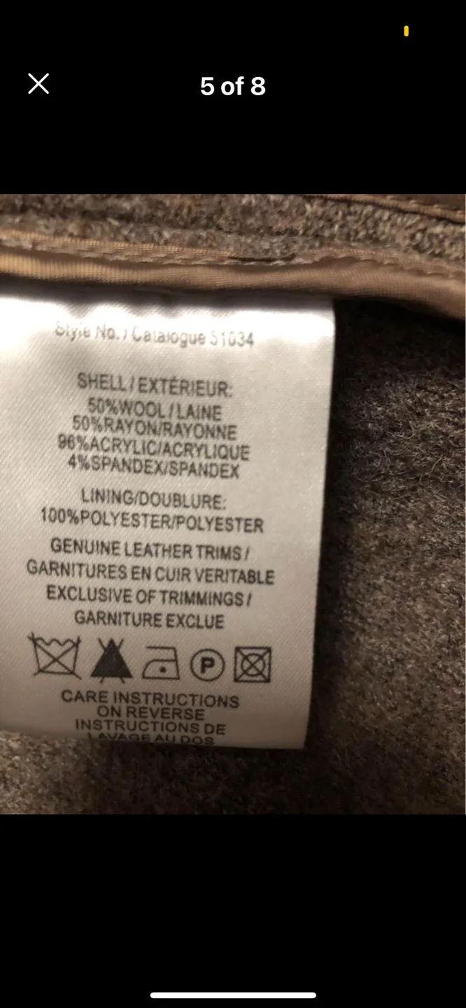 NEW-Danier Women's Coat with Leather Sleeves image indicator(4)