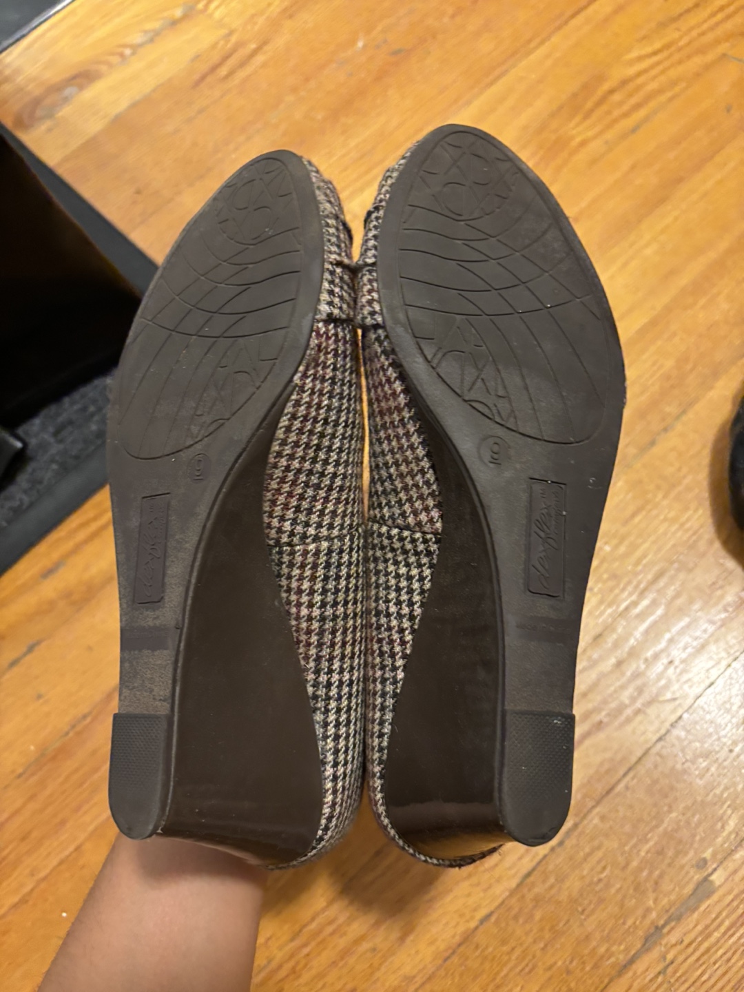 Women's Plaid Wedge Heel Shoes - photo 3