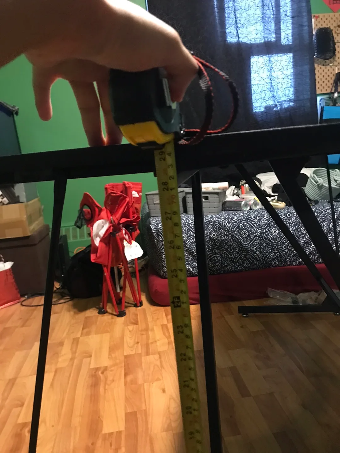 L-Shaped Carbon Wood Texture Gaming Desk - Z Shaped Legs image indicator(5)