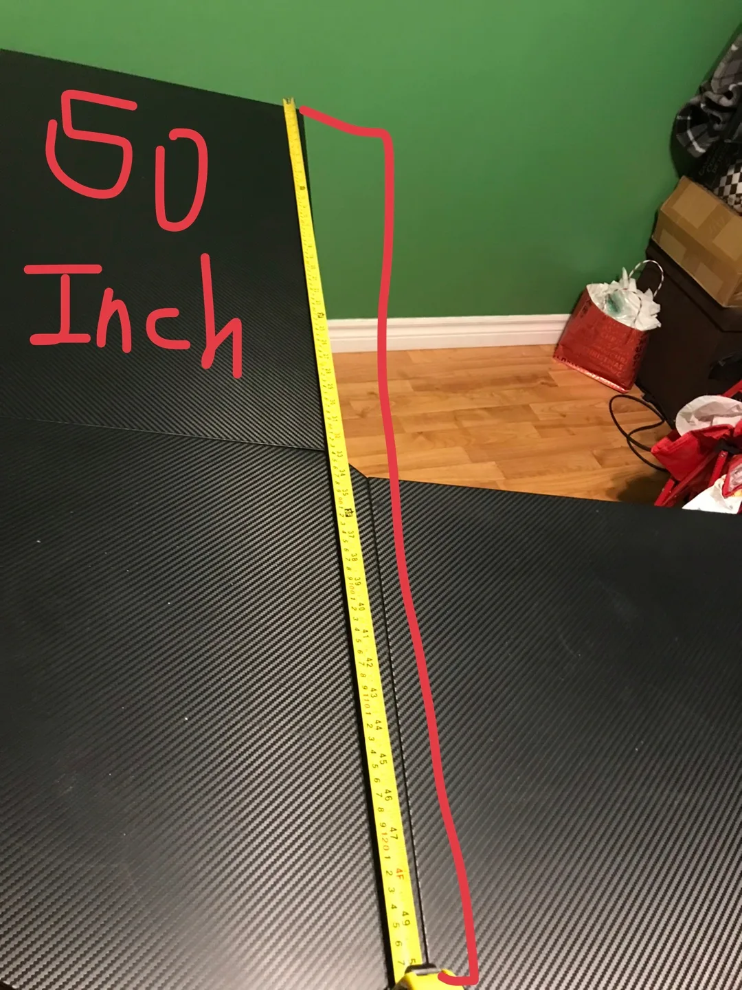 L-Shaped Carbon Wood Texture Gaming Desk - Z Shaped Legs image indicator(3)