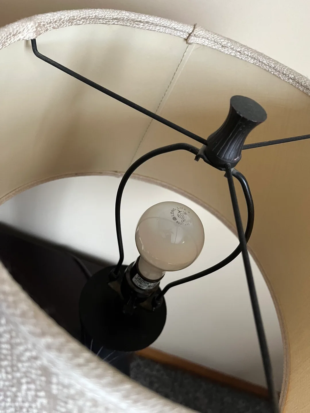 Pier 1 -Black Table Lamps with Cream Shades image indicator(3)