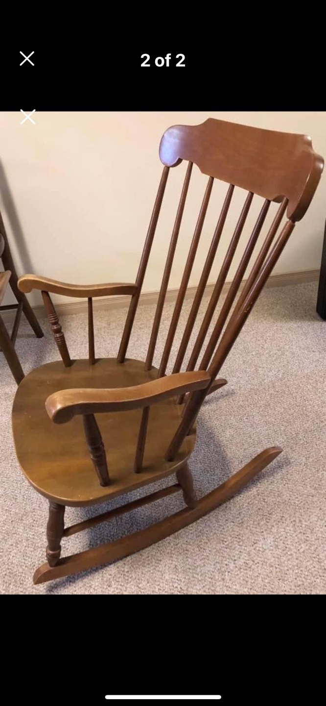 Antique Birchwood Rocking Chair - photo 2
