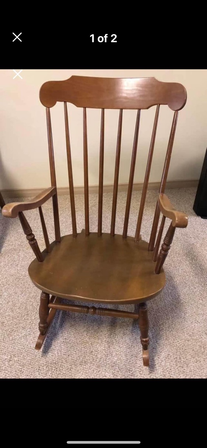 Antique Birchwood Rocking Chair