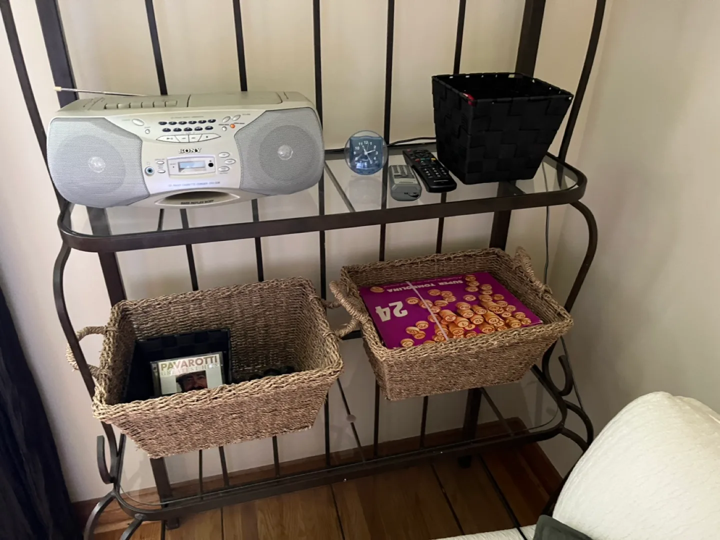 Brown wrought Iron Bakers Rack image indicator(3)