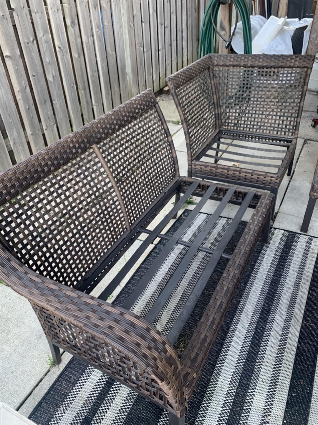 Wicker Patio Sofa Set - photo 4