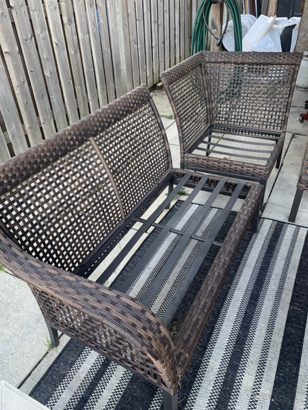 Wicker Patio Sofa Set - photo 3