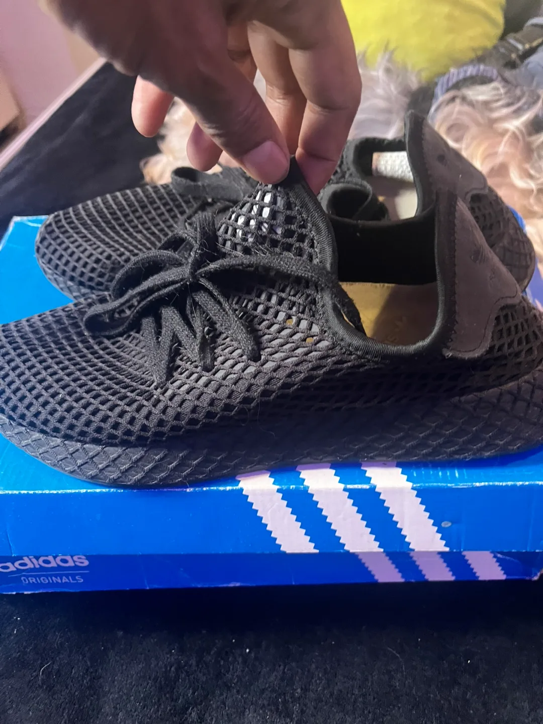 Adidas Originals Black Mesh Sneakers image indicator(2)