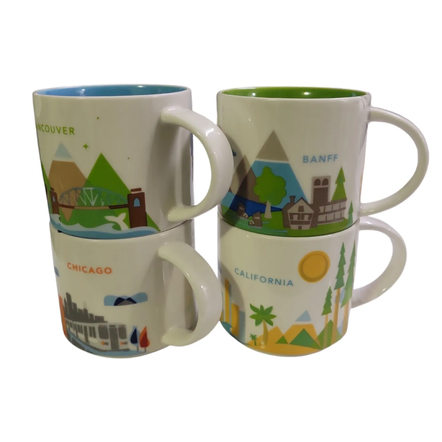 Starbucks You Are Here Collection Ceramic Mugs Small Damages image indicator(2)