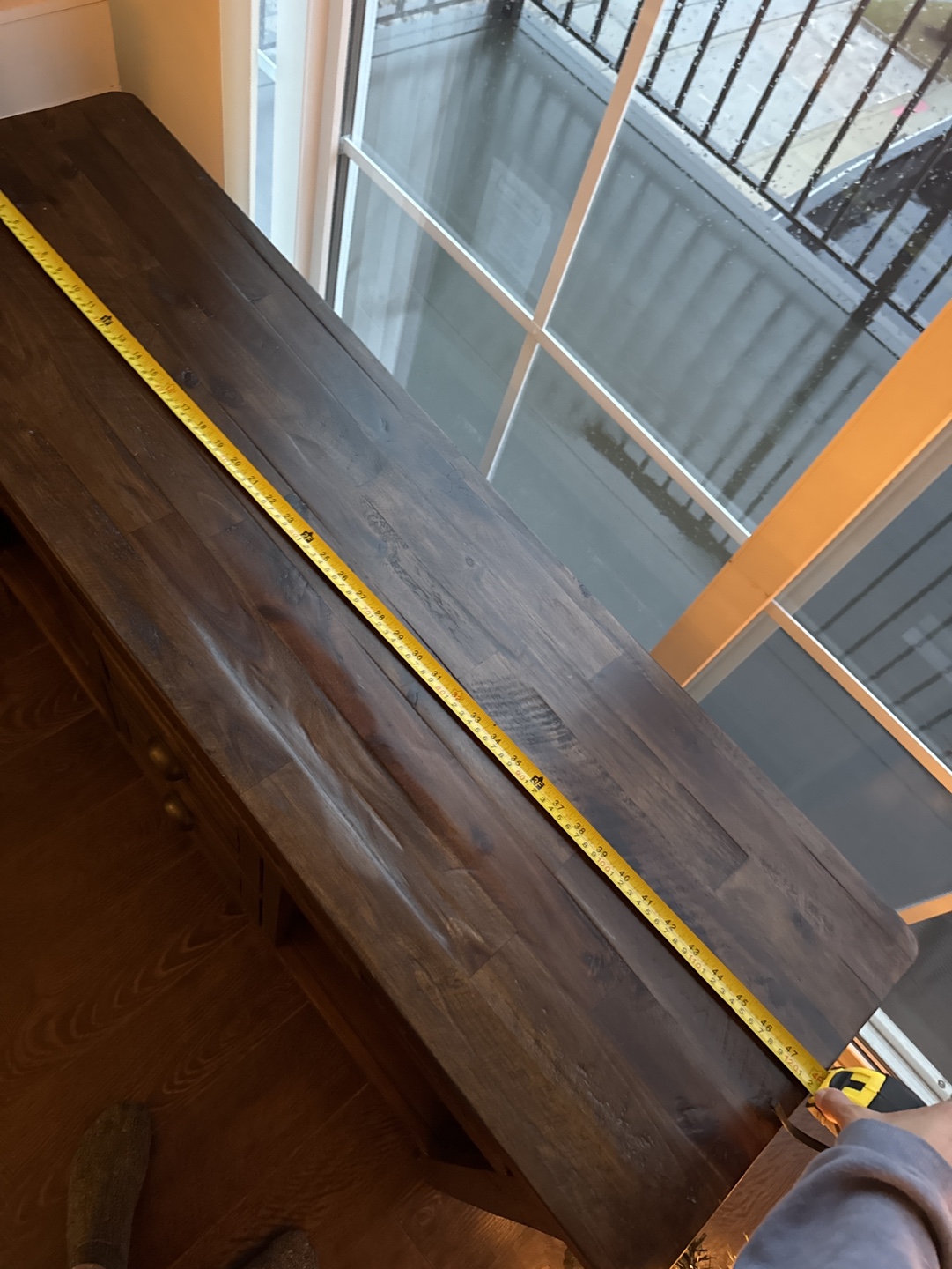 Rustic Brown Console Table - photo 5