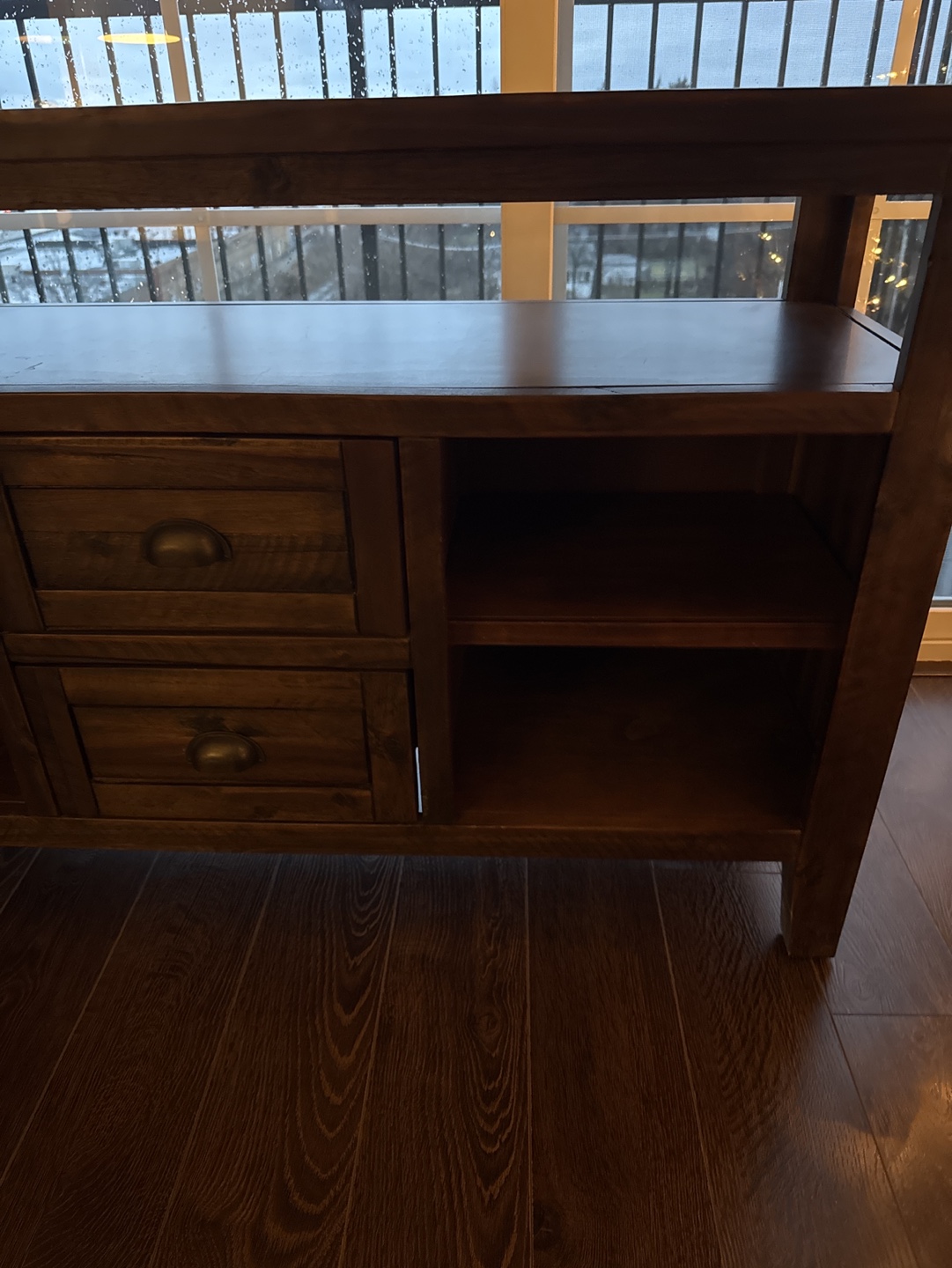 Rustic Brown Console Table - photo 2