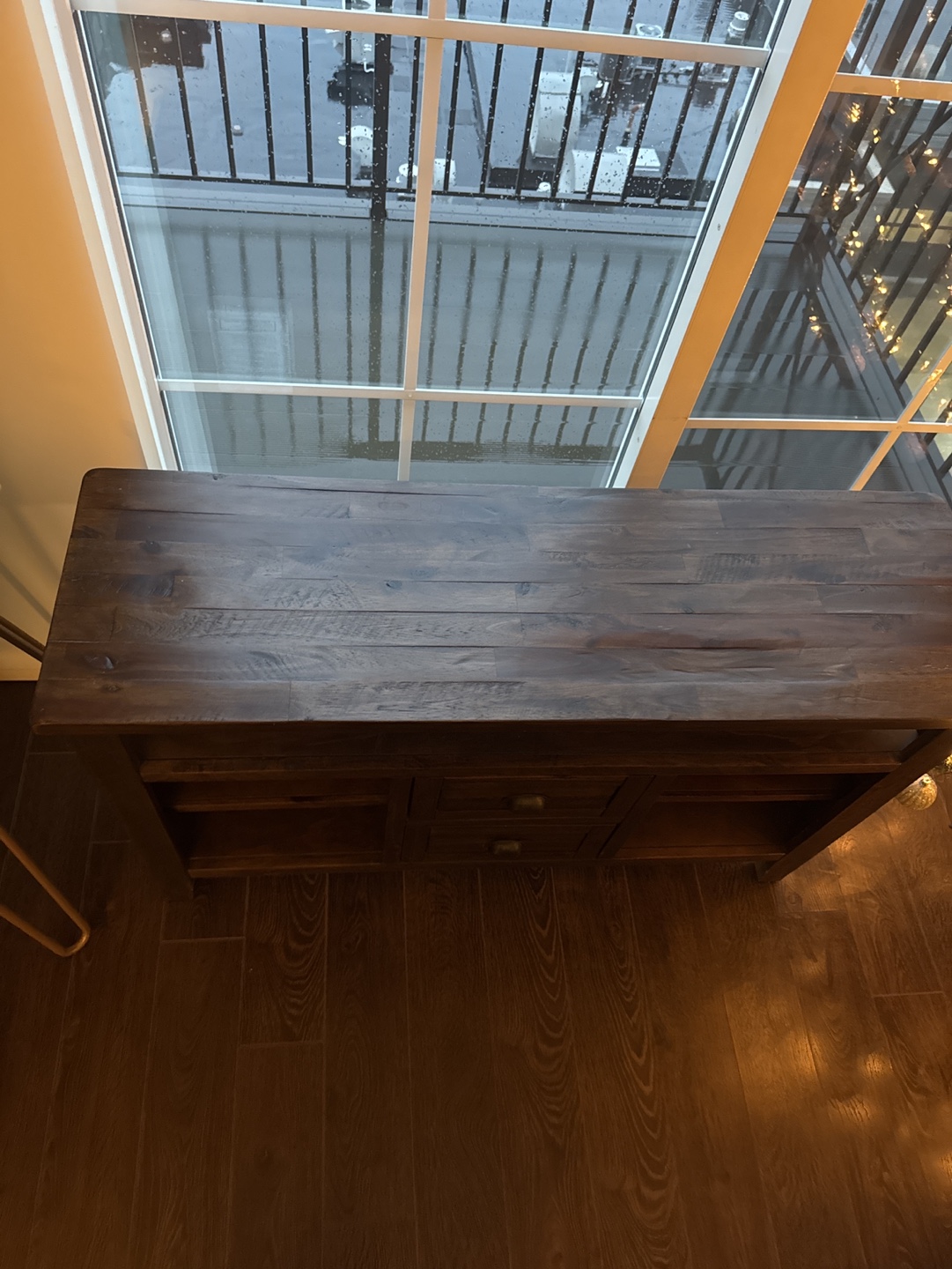 Rustic Brown Console Table - photo 4