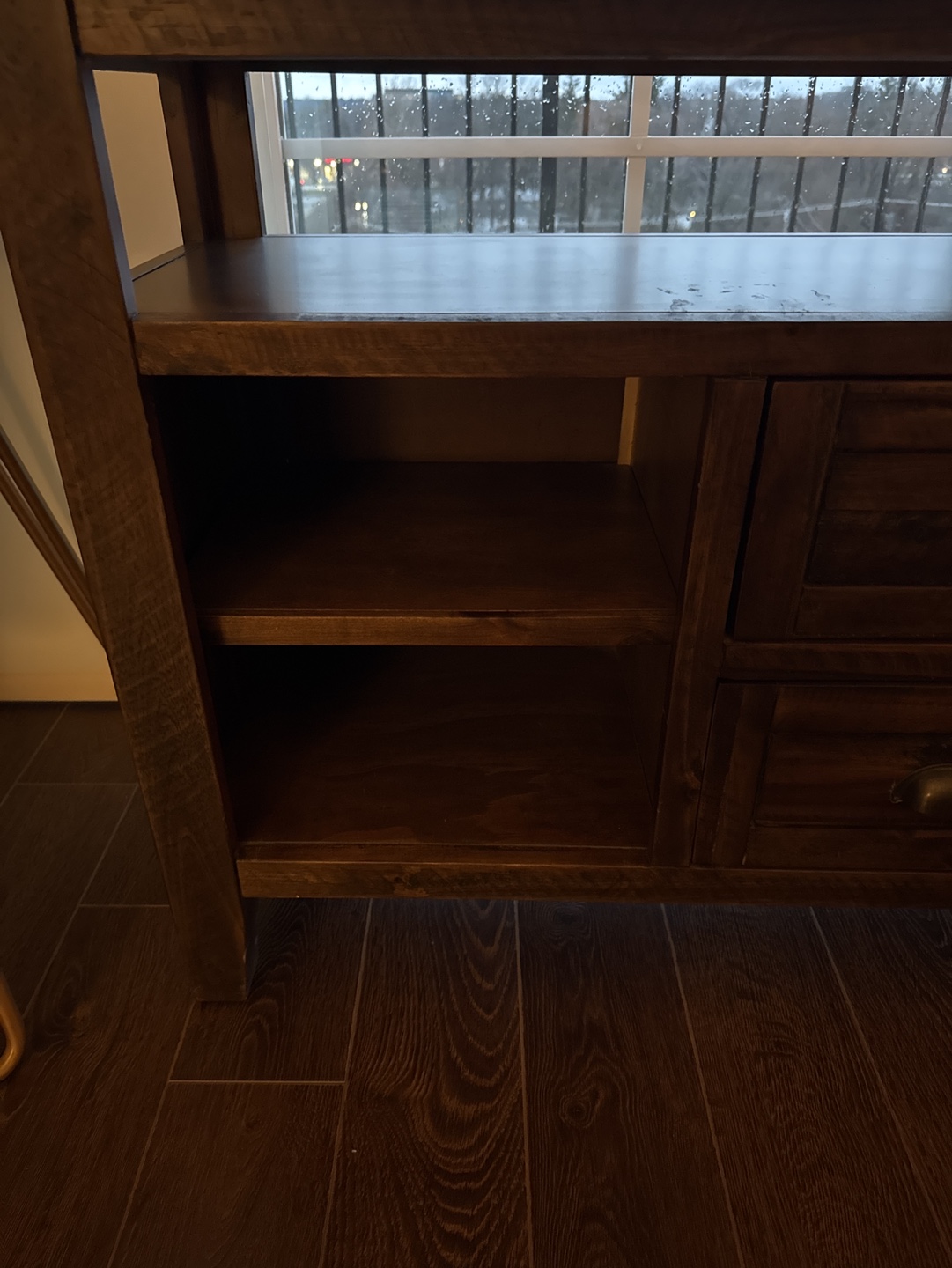 Rustic Brown Console Table - photo 3