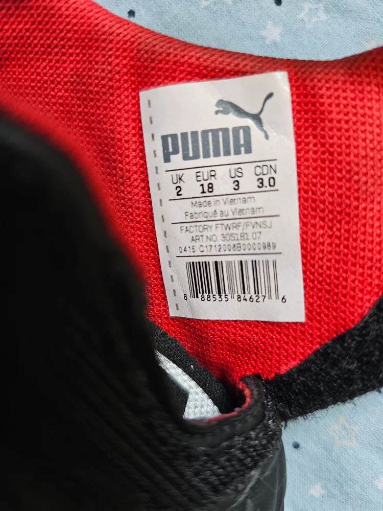 Puma Ferrarri Black Baby Shoes Size 3C image indicator(3)