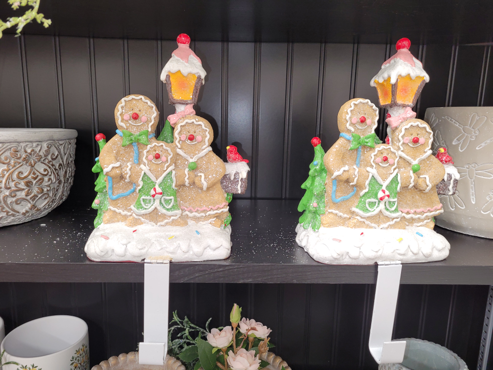 Gingerbread Family Stocking Holders set of 2
