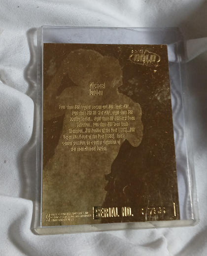 Michael Jordan Gold Card For Sale