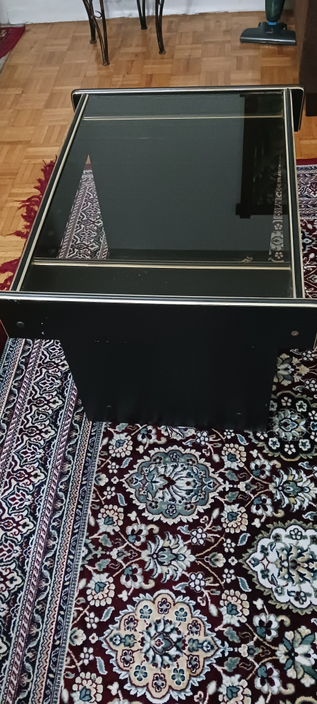 black side table with glass $30 - photo 5