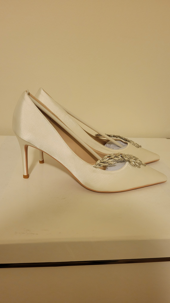 Ivory Silk Heels - photo 2