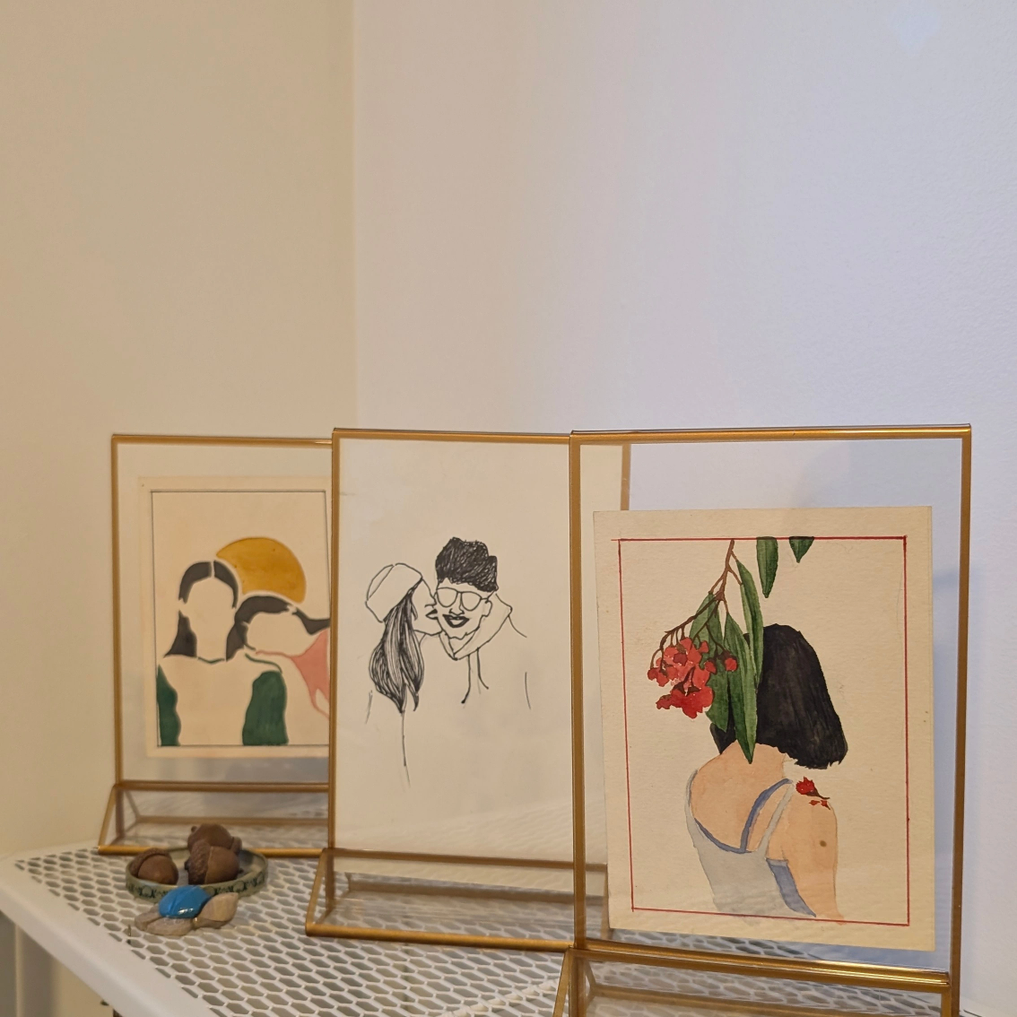 Watercolor Art Prints in Gold Frames - photo 3