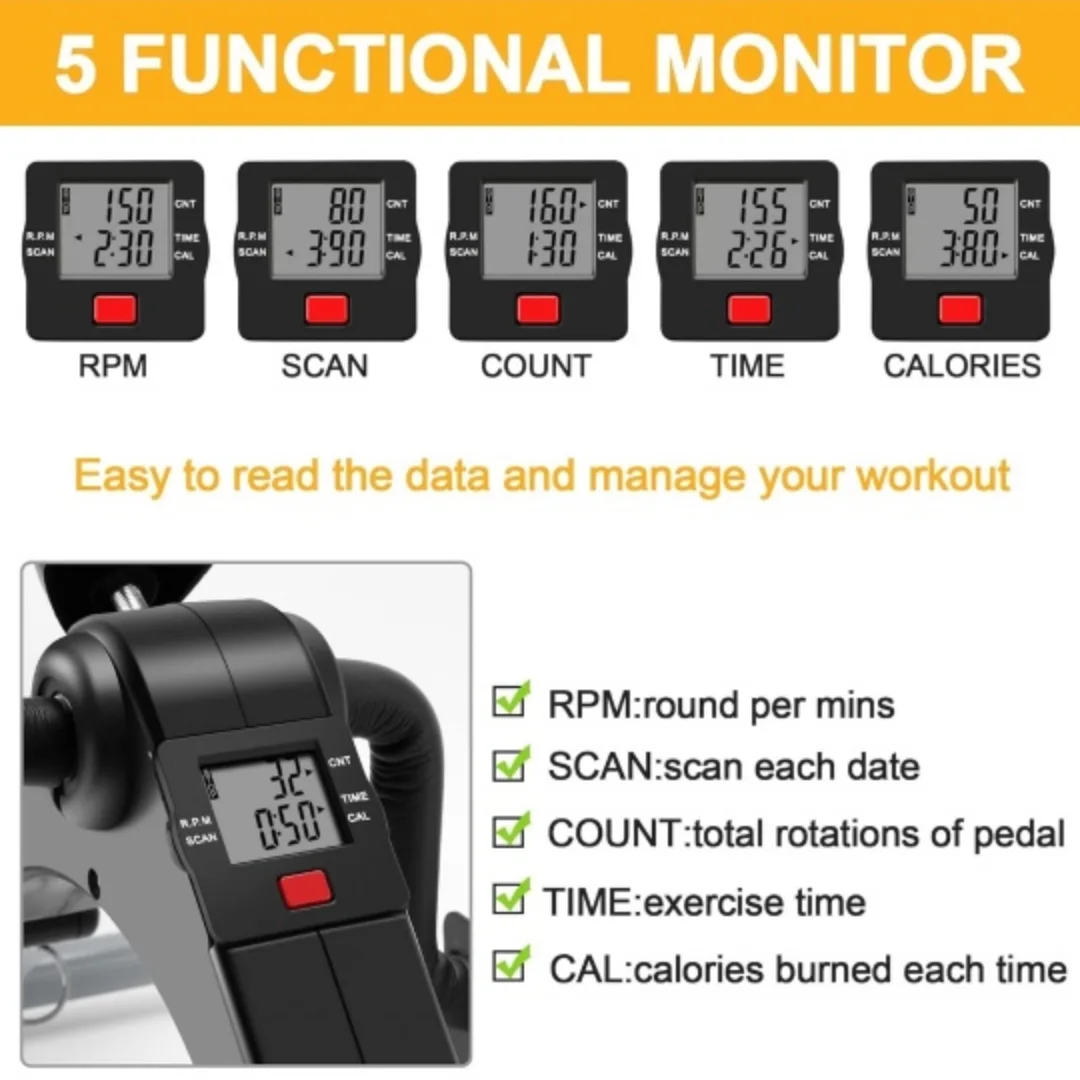 Pedal Exerciser / Desk Bike for Legs and Arms image indicator(4)