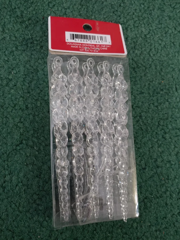 # freecycle 10 Pack Clear Icicle Ornaments image indicator(2)