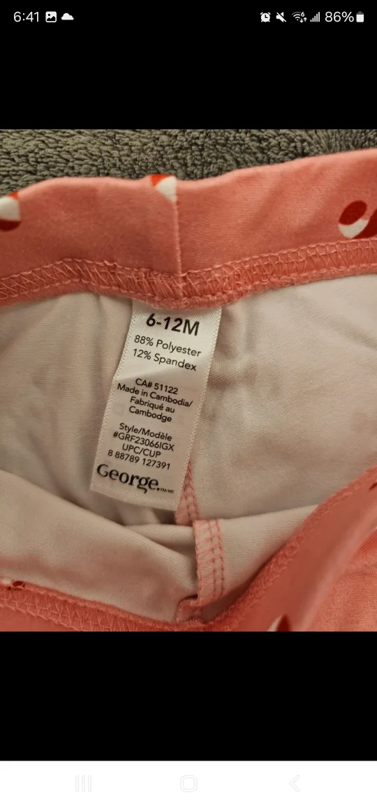 George Baby Girls Christmas Leggings 6-12 Months image indicator(3)