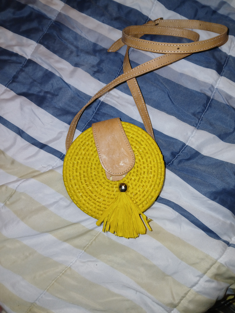 Round Woven Rafia bag - photo 4