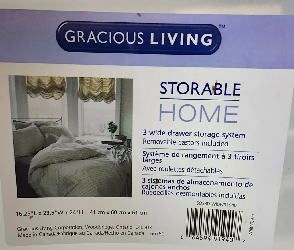 Gracious Living 3 Drawer Storage System image indicator(3)