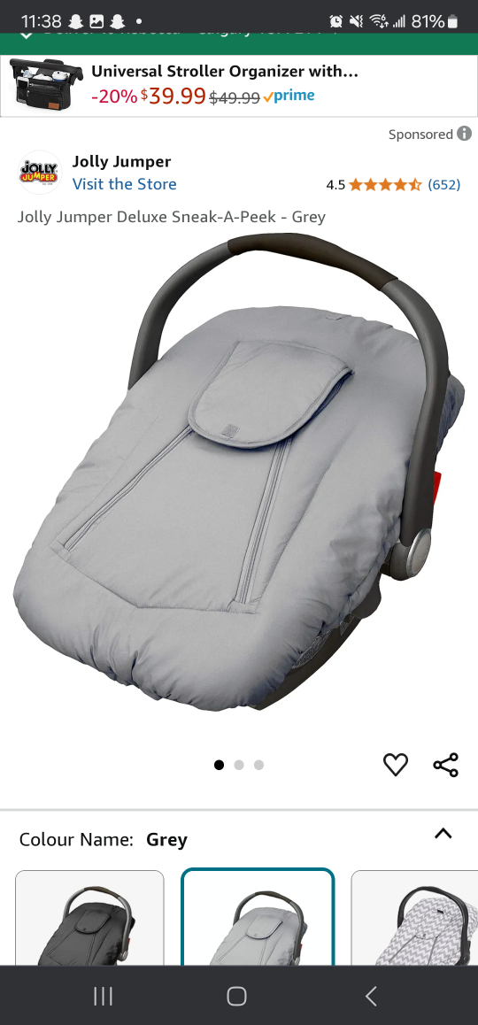 Jolly Jumper Bucket Seat Winter Cover