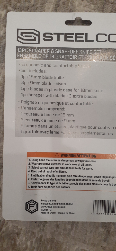 Steelcore 13pc Scraper & Snap-Off Knife Set - photo 3