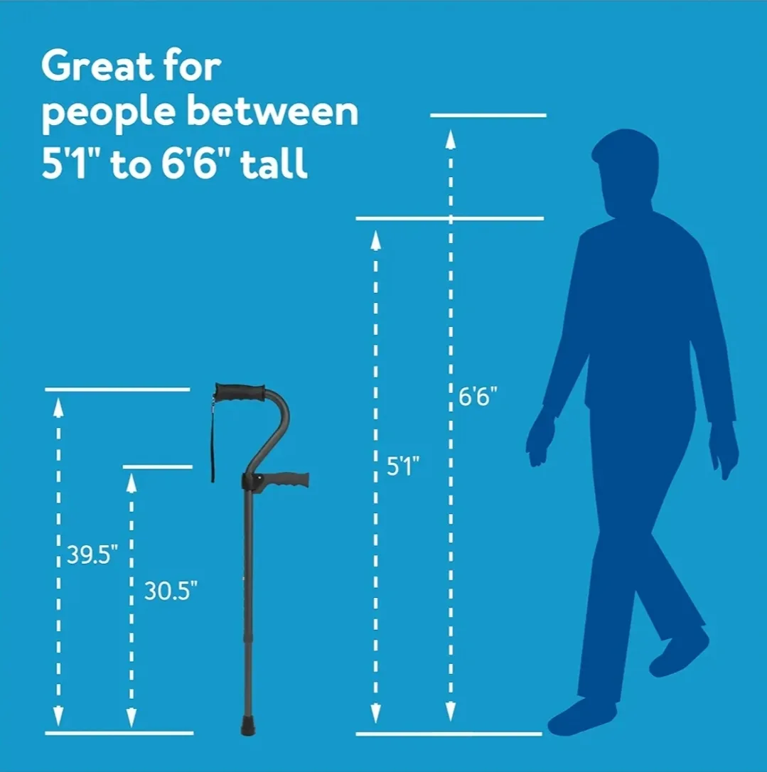 Carex Stand Assist Walking Cane - Secondary Flip Down Handle image indicator(6)