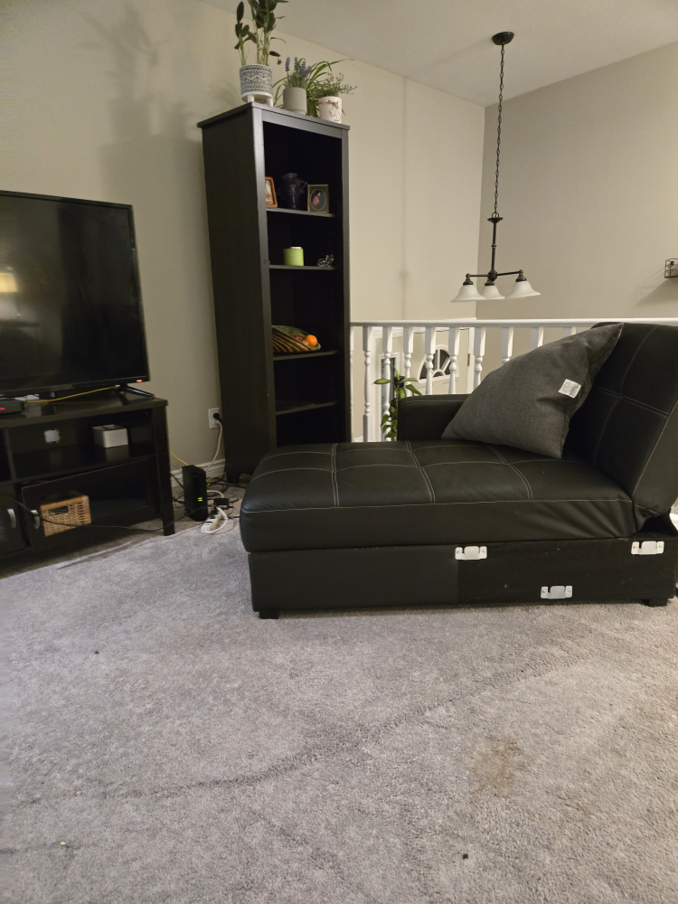 Black Leather Chaise Lounge - photo 2