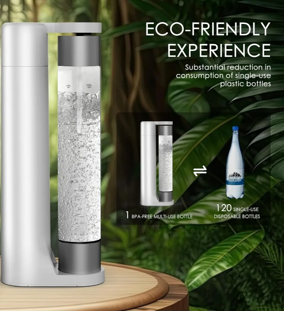 Sparkling Water Maker, Soda Machine, 1L BPA Free Bottle image indicator(9)