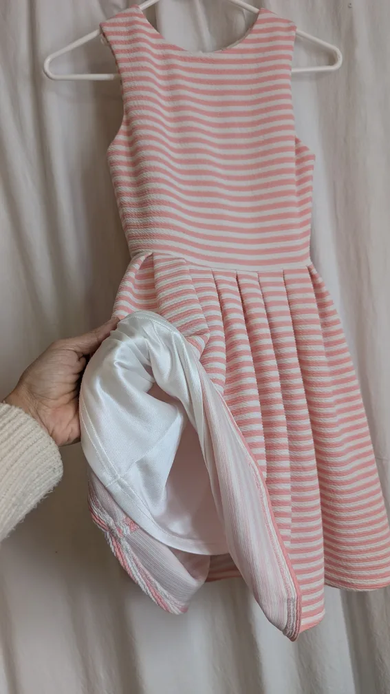 Pink and White Striped Dress image indicator(3)