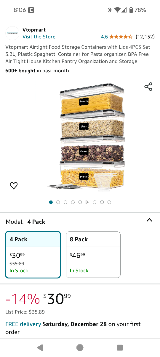 Airtight food Storage Containers 4PCS - photo 3