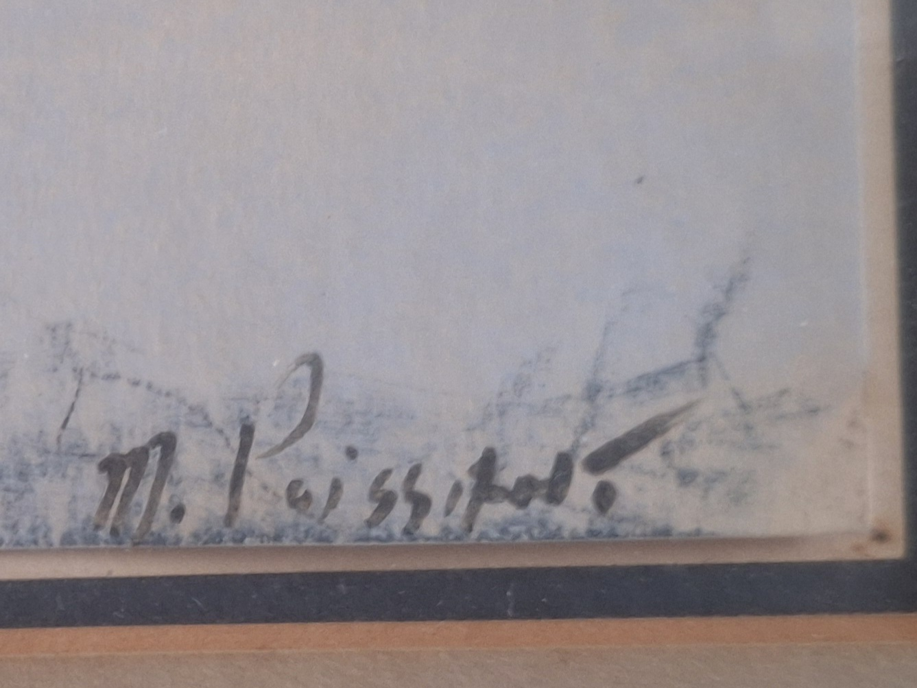 A Vintage Pair of  Watercolor Paintings by M. Poissant - photo 4