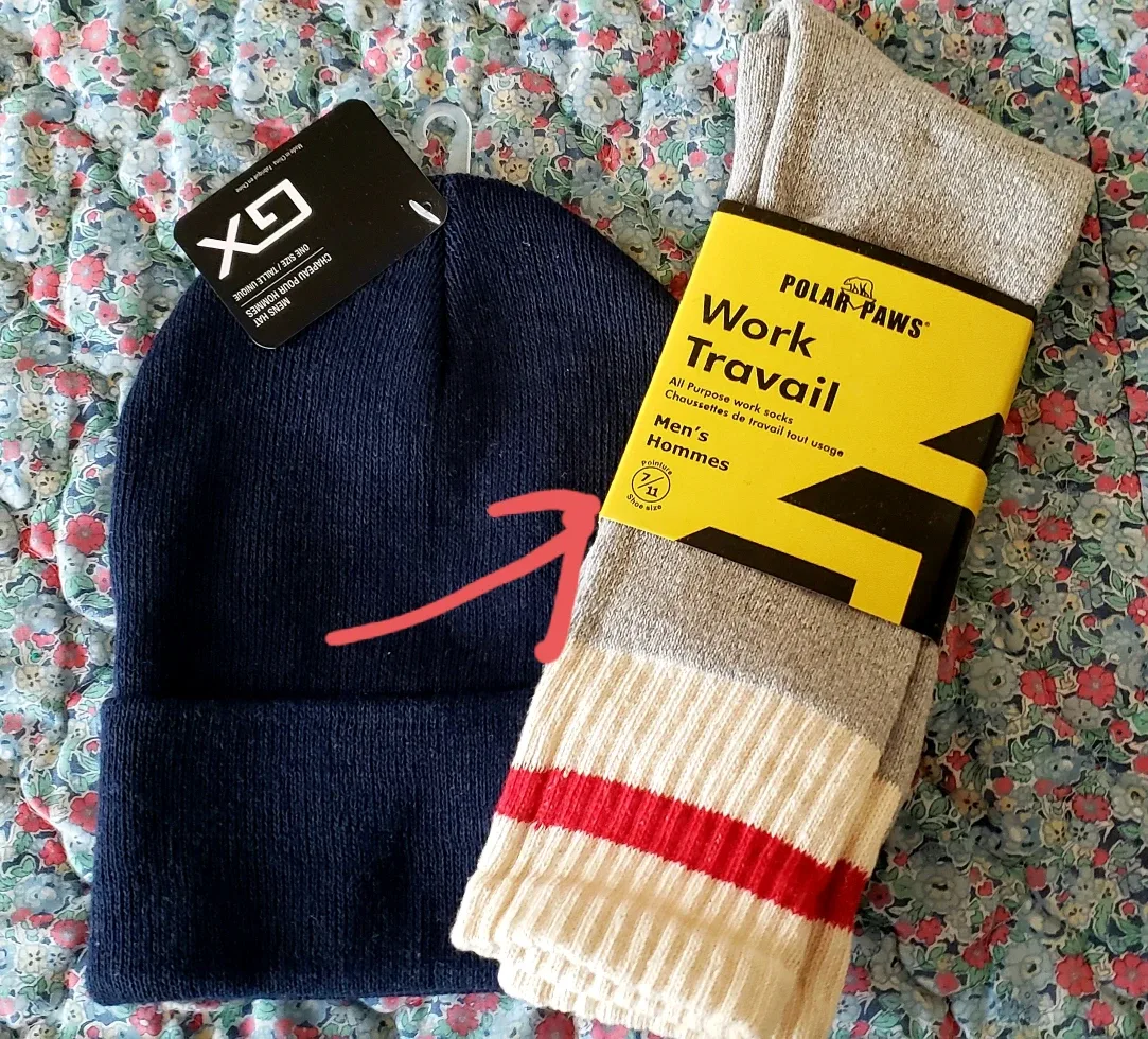 Beanie and Work Socks #freecycle thumbnail