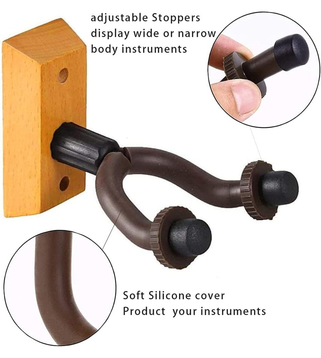 2 Pack Guitar Wall Mount Hanger - photo 2