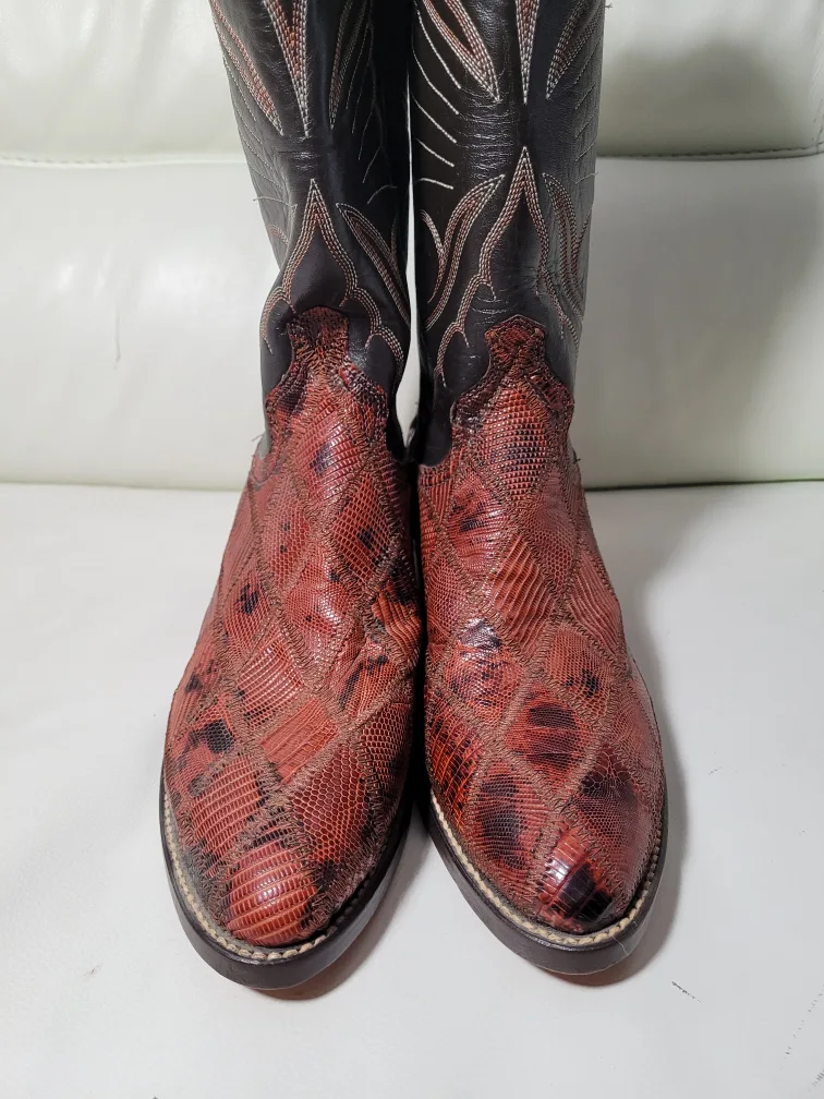 Genuine Teju Lizard Cowboy Boots image indicator(2)