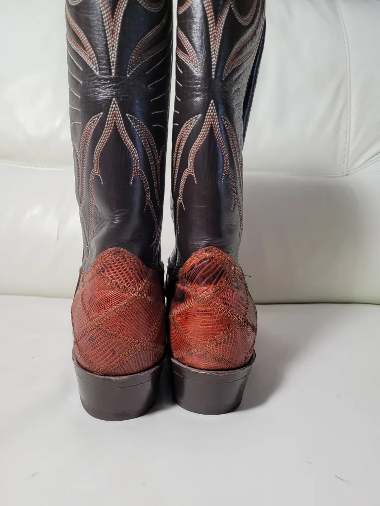 Genuine Teju Lizard Cowboy Boots image indicator(4)